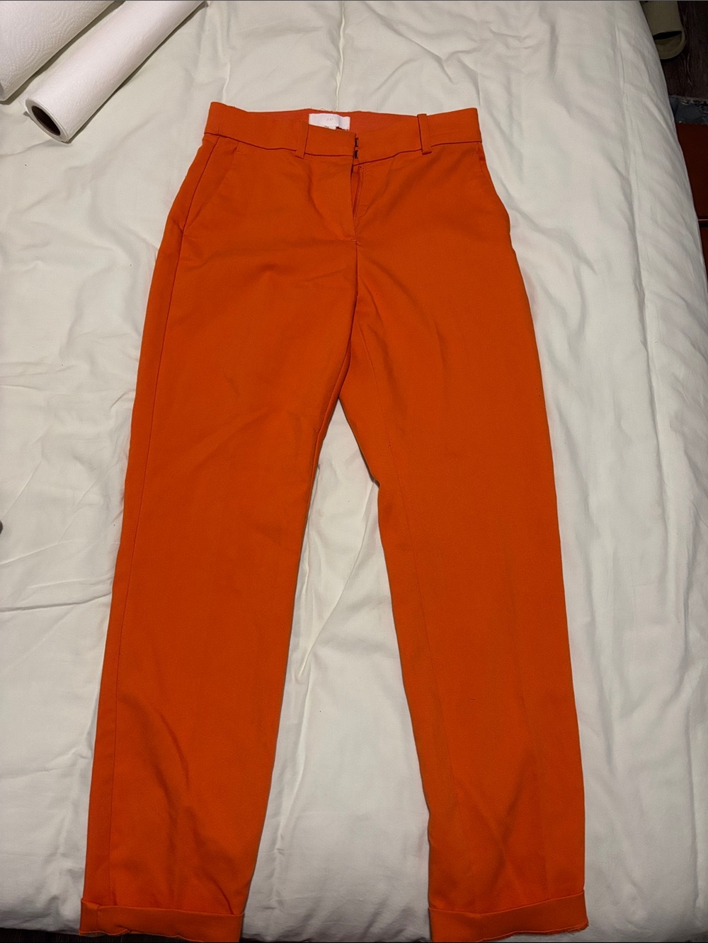 2/$20 H&M Bright Orange Straight-Leg Trousers
